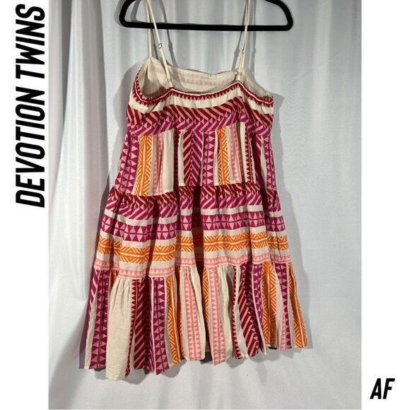 ANTHROPOLOGIE BY DEVOTION TWINS EMBROIDERED MINI DRESS NEW LARGE - Picture 5 of 9